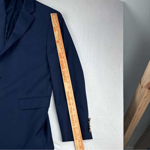 Lauren Ralph Lauren Mens Navy Blue Blazer 40R Gold Buttons Classic Wool Blend - Picture 5 of 15